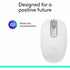 Logitech M196 mouse with recycled plastic icon and sustainability message-alternate-image7