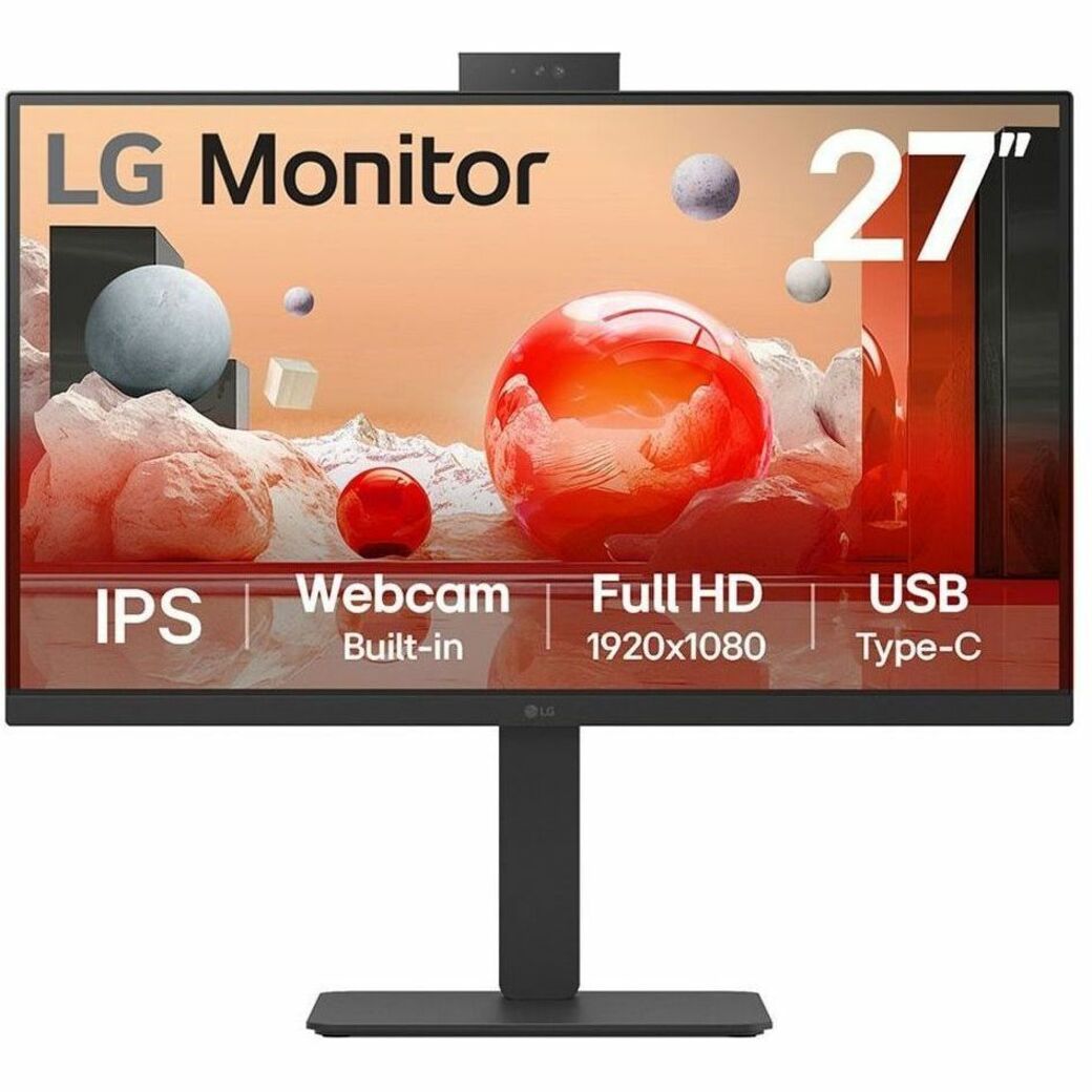 LG 27BA850-B 27" Class Webcam Full HD LED Monitor - 16:9 - Textured Black