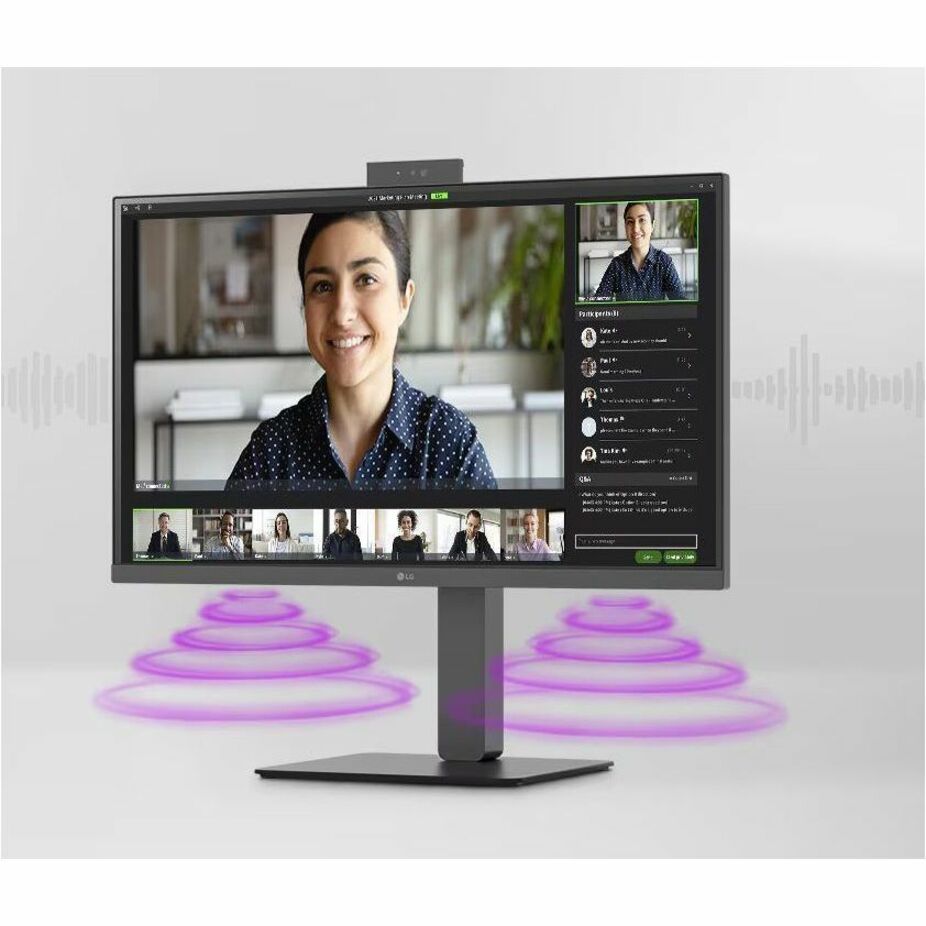 LG 27BA850-B 27" Class Webcam Full HD LED Monitor - 16:9 - Textured Black