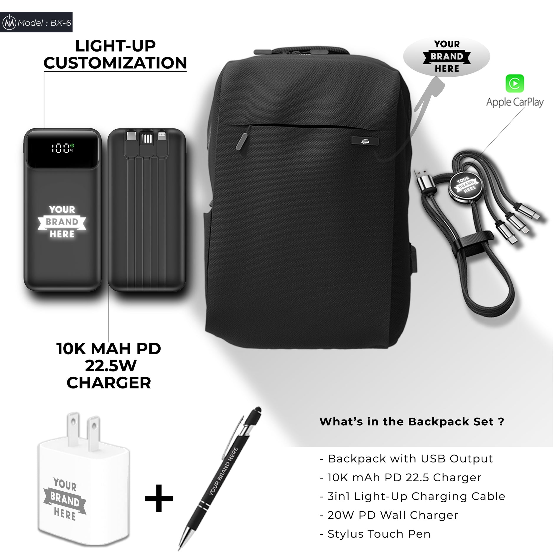 Corporate Gift Backpack Set BX-6