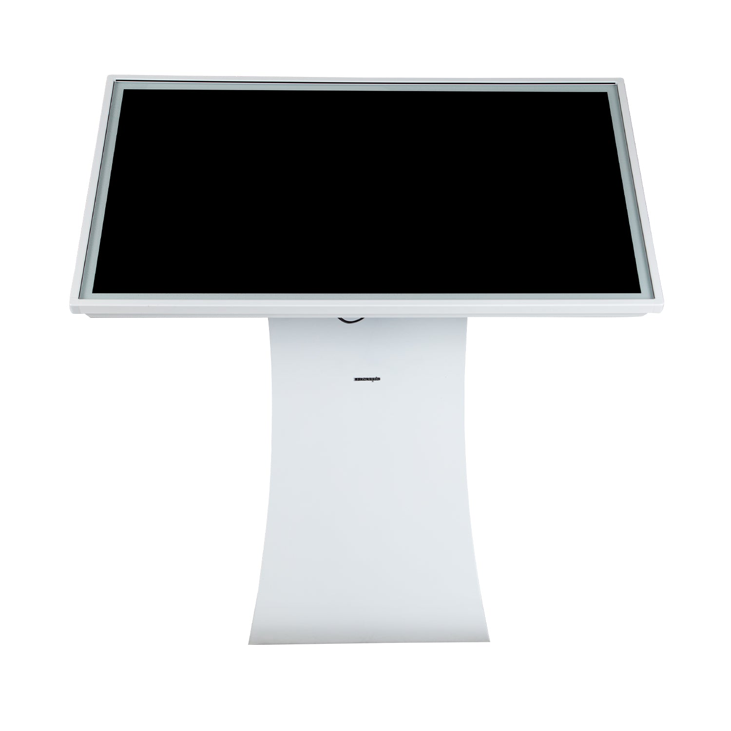 Front view of white S-Design kiosk with black display screen-alternate-image6