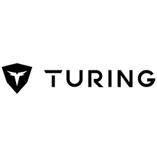 Turing Video company logo featuring shield emblem and text in black-alternate-image1