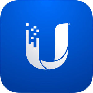 Ubiquiti company logo in white against blue background featuring stylized U design with pixel elements-alternate-image1