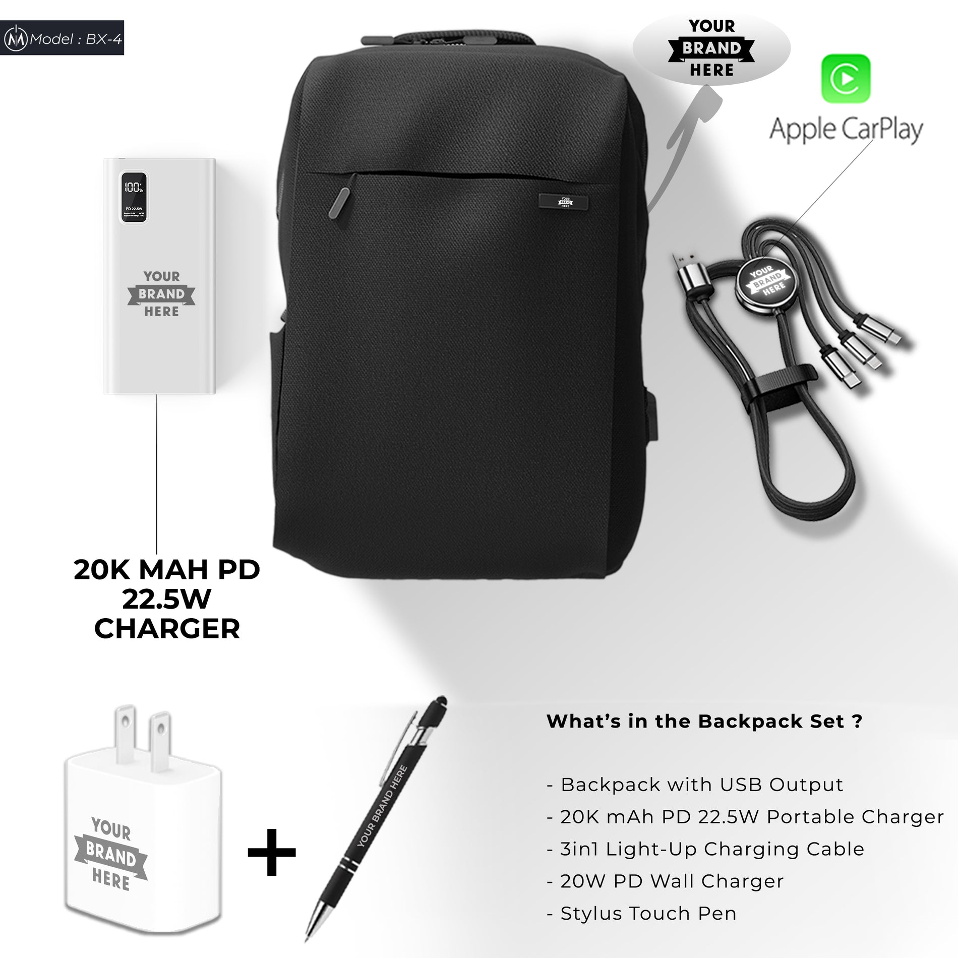 Corporate Gift Backpack Set BX-4