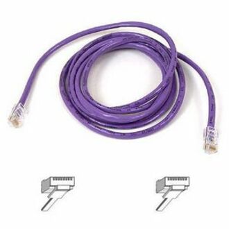 14-foot purple Belkin Cat5e network patch cable with snagless RJ-45 connectors on both ends