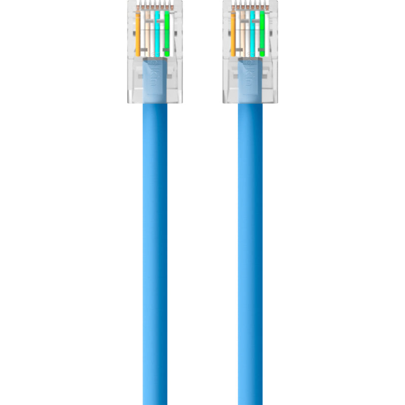 Detailed view of RJ45 connector contact pin arrangement