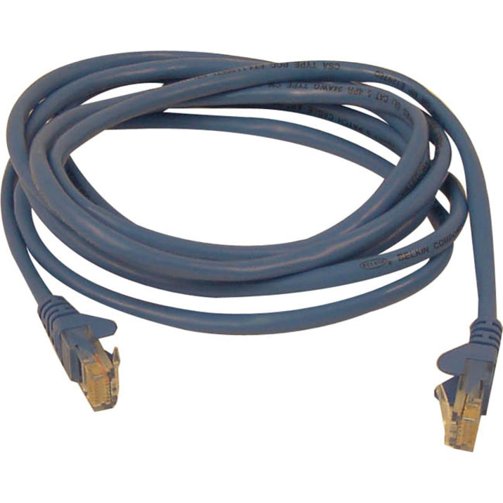 Belkin 10-foot blue Cat5e network patch cable with gold-plated RJ-45 connectors and snagless boots