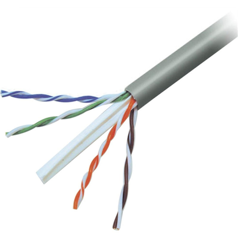 Close-up view of Belkin Cat6 cable internal structure showing color-coded twisted pairs and separator design