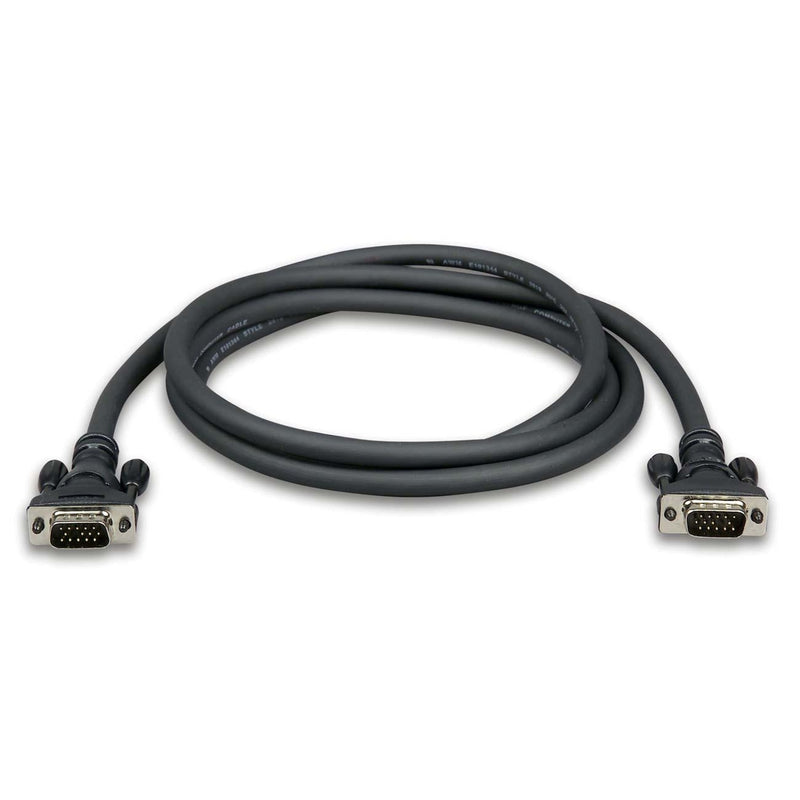 Belkin 10-foot SVGA monitor cable with HD-15 male connectors on both ends, featuring black cable jacket and metal connectors