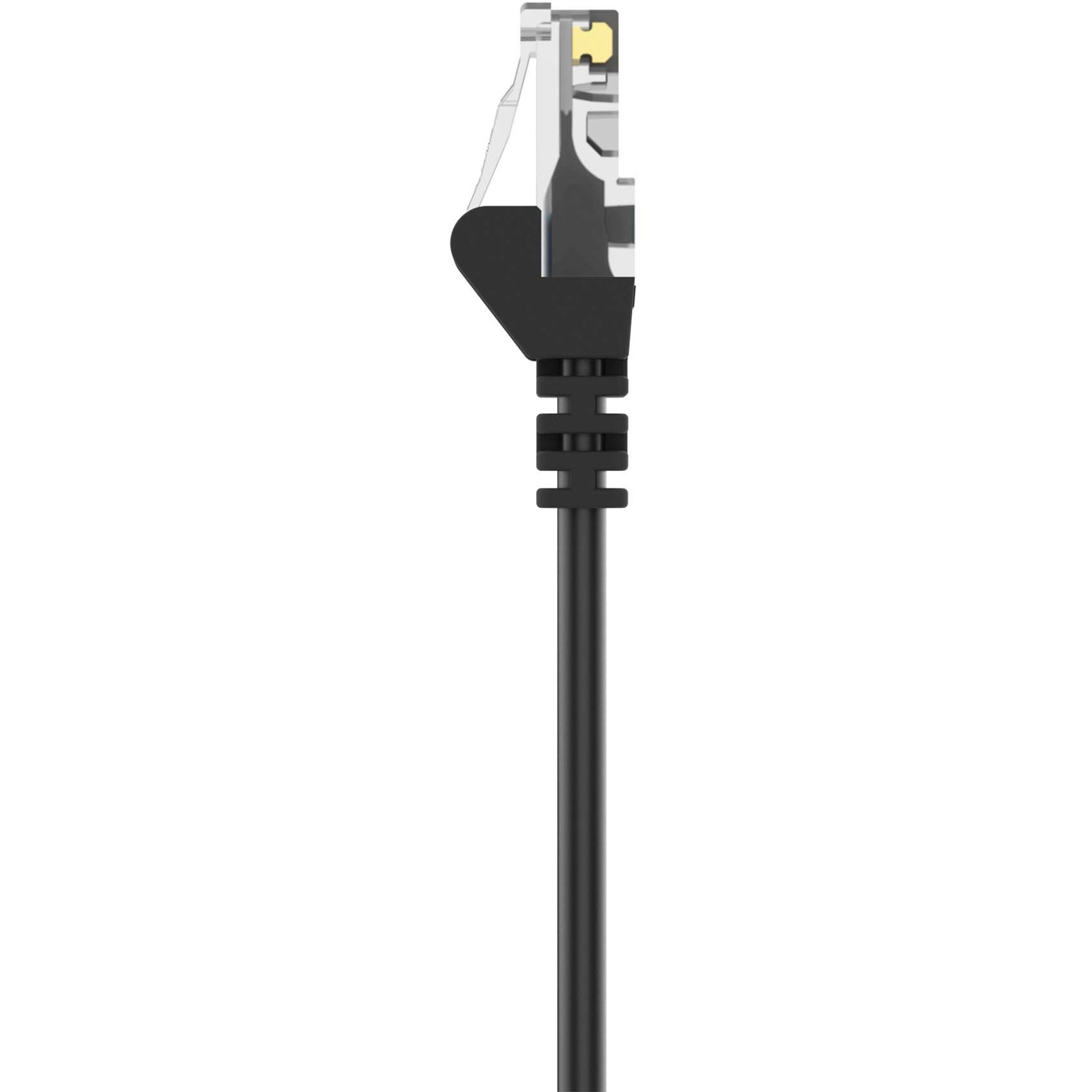 百朗 A3L791-04-BLK-S RJ45 类别 5e 防绞线补丁电缆，4 英尺，优质品质，黑色 百朗