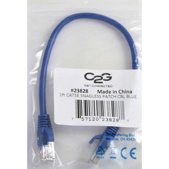 C2G Cat5e cable in retail packaging showing product label and CE certification