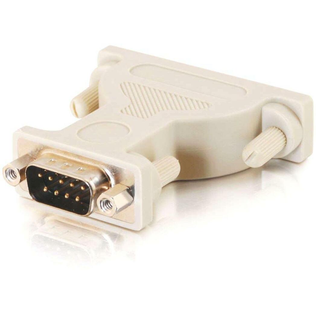 C2G Serial Data Transfer Adapter, DB9 Male to DB25 Male, Compatible with All Serial Devices, EMI/RFI Shielded, Straight-through Design, Beige - 02450 (Lifetime Warranty)