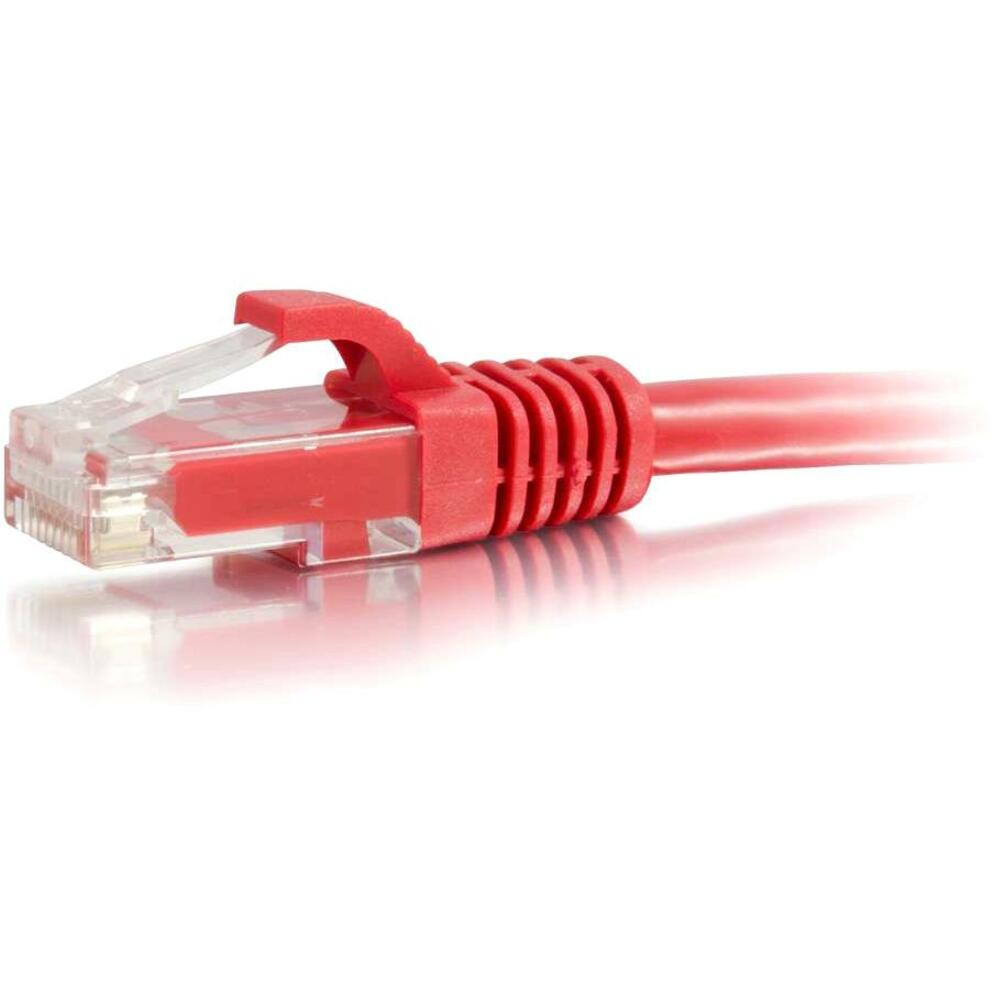 C2G 15223 3 قدم كابل تصحيح شبكة Cat5e UTP غير محمي من الحواجز ، أحمر