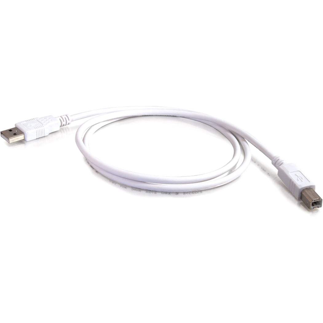 C2G 13171 3.3ft USB A to USB B Cable, Data Transfer Cable, White