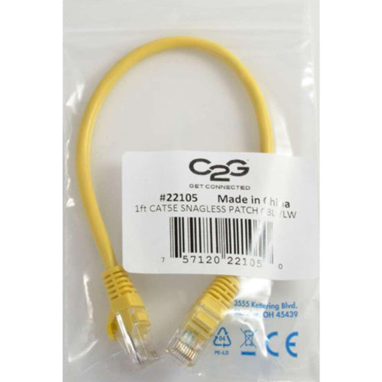 C2G Cat5e ethernet cable in retail packaging with product specifications