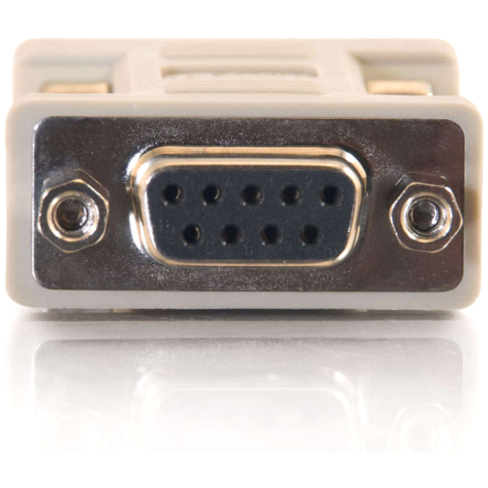 Close-up view of DB9 female connector showing 9-pin configuration and mounting screws-alternate-image2