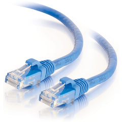 كابل الشبكة باتش (Ethernet) غير محمي (UTP) من C2G بطول 25 قدم Cat6 بدون عوالق - أزرق، ضمان مدى الحياة