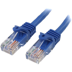 StarTech.com Cat5e UTP Network Cable, 100ft Blue Snagless Patch Cable, PoE Compatible, 24AWG Copper, Gold-Plated RJ45 M/M, Strain Relief, CM Certified - RJ45PATCH100 (Lifetime Warranty)