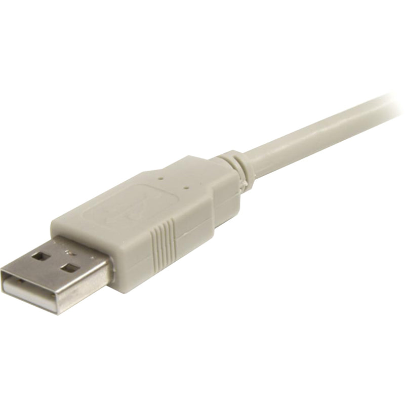 Detailed view of male USB Type-A connector on StarTech.com extension cable