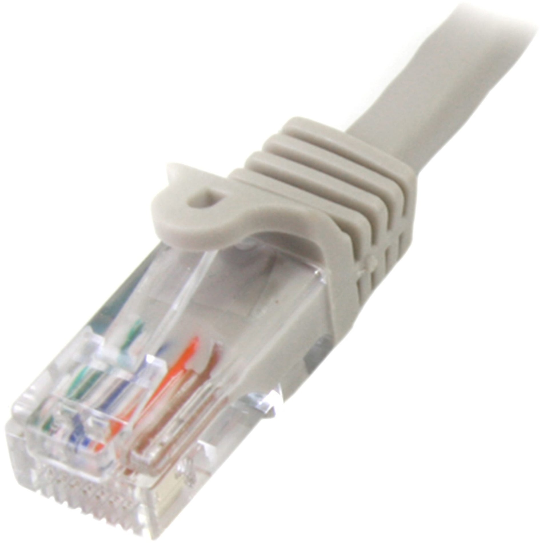 StarTech.com 45PATCH15GR 15ft Gray Snagless Cat5e UTP Patch Cable Lifetime Warranty Gold Connectors  スタートテック・ドットコム 45PATCH15GR 15フィート グレー スナッグレス Cat5e UTP パッチケーブル、ライフタイム保証、ゴールドコネクタ