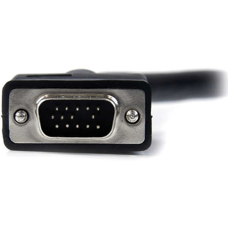 Detailed front view of VGA connector showing 15-pin arrangement and metal housing