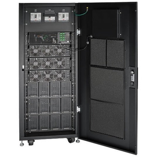 Network rack system showing patch panel integration in enterprise environment