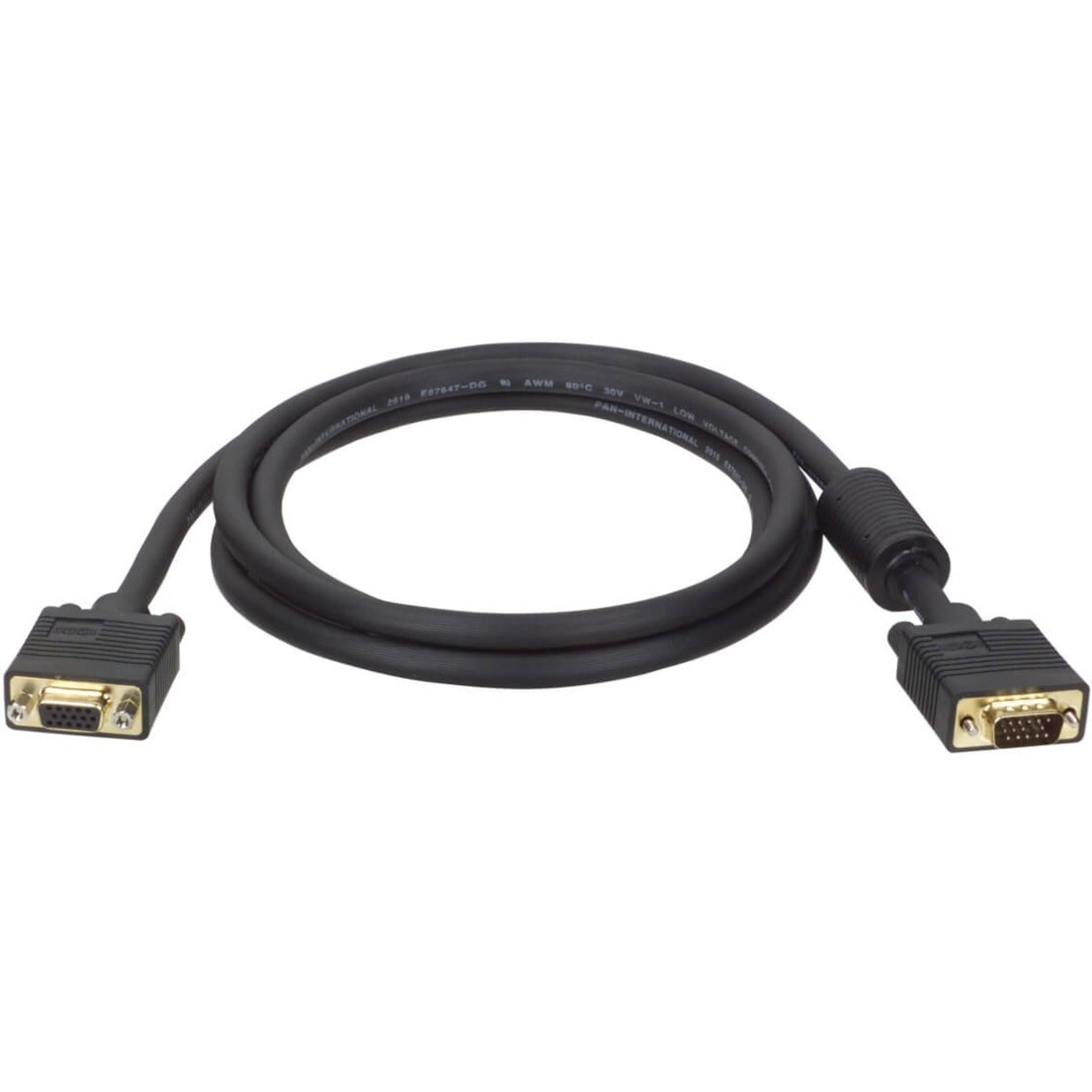 Tripp Lite P500-006 Cable de extensión para monitores VGA/SVGA 6 pies. Conectores dorados HD15M a HD15F