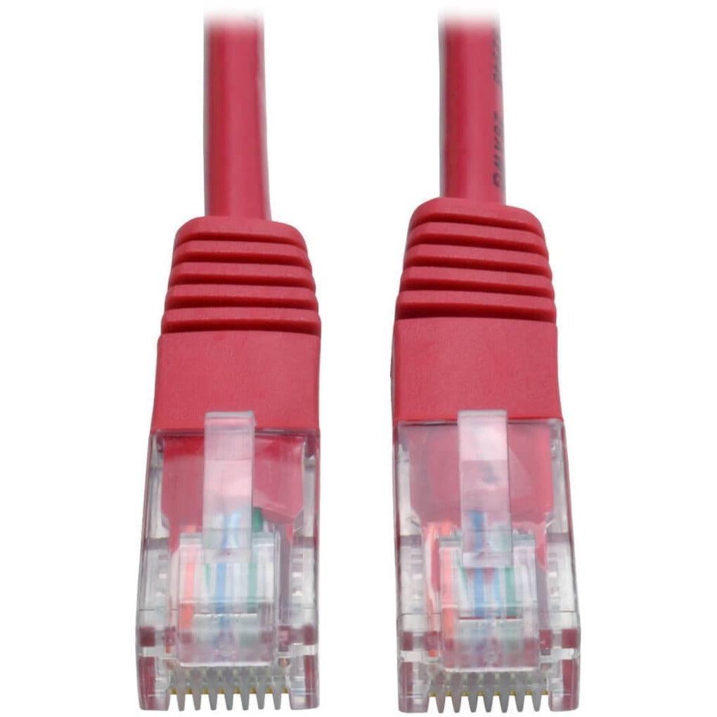 Tripp Lite N002-007-RD Cable de conexión Cat5e 7 pies. Rojo Moldeado 350MHz