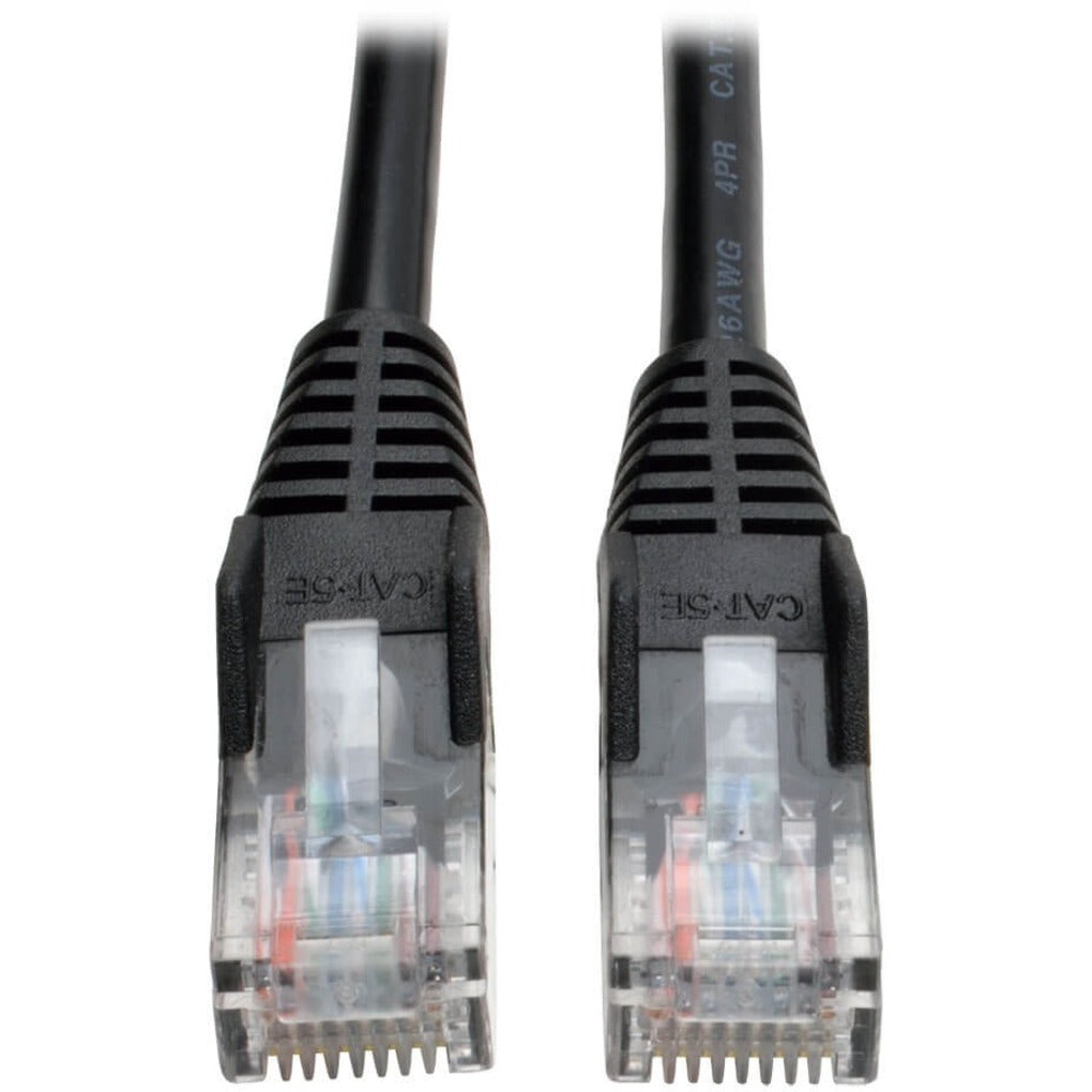 Tripp Lite N001-014-BK Cable de conexión Cat5e cable Ethernet negro sin enganches de 14 pies