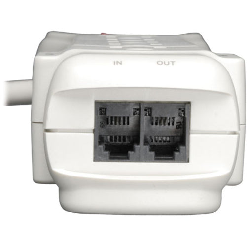 Phone line protection ports on Tripp Lite surge protector-alternate-image3