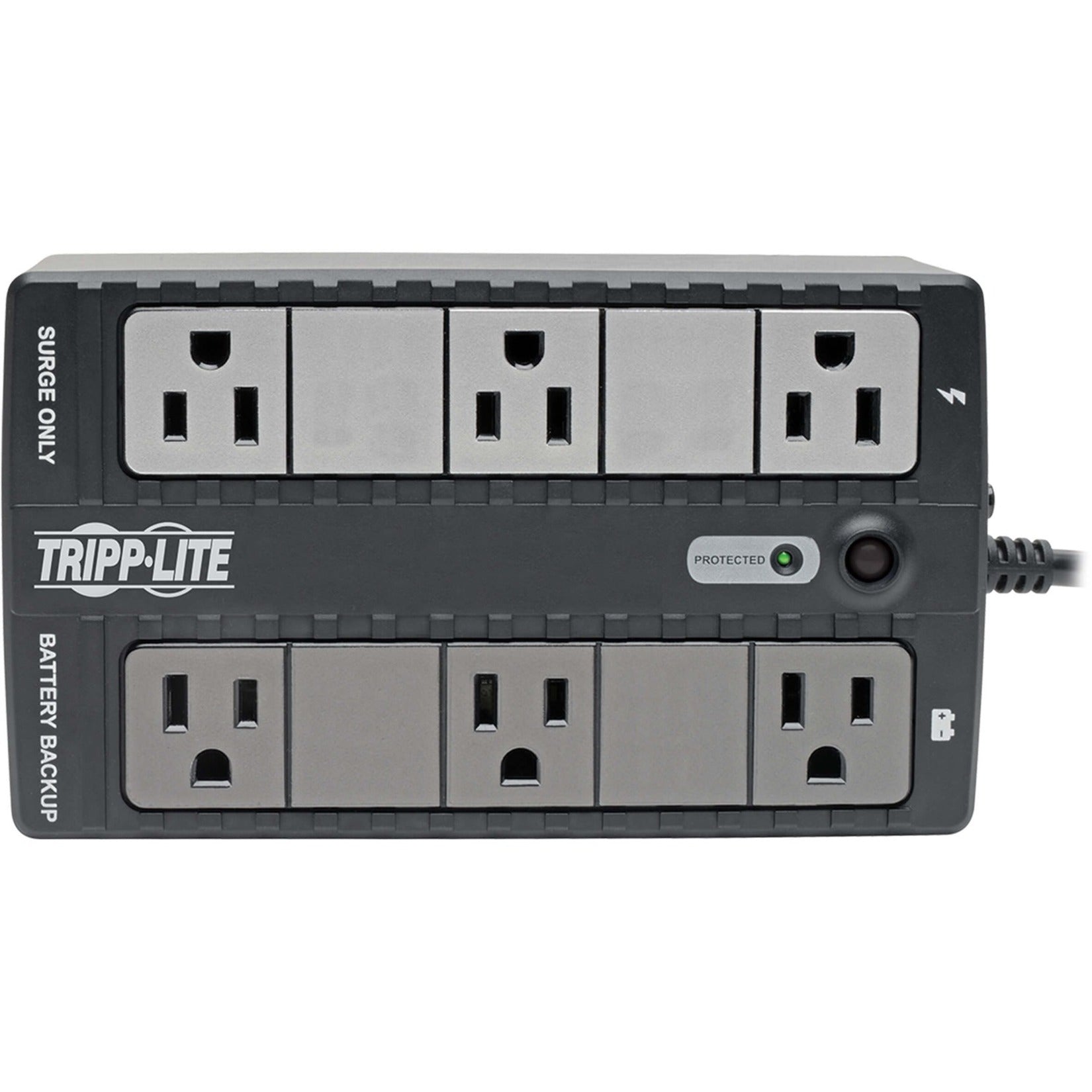 Tripp Lite INTERNET350U Internet Office UPS, 350 VA, 6 Outlets, 1 RJ11, 1 USB, 3-Year Warranty