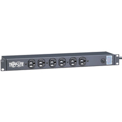 Tripp Lite RS-1215 6-Prises Multiples Rackmount 1U Cordon de 15 pieds avec Interrupteur Prises Avant et Arrière