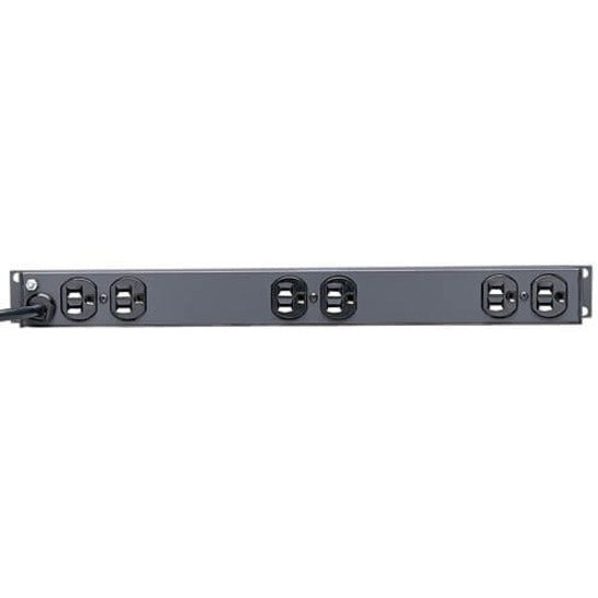 Direct rear view of Tripp Lite RS-1215 power strip showing outlet arrangement