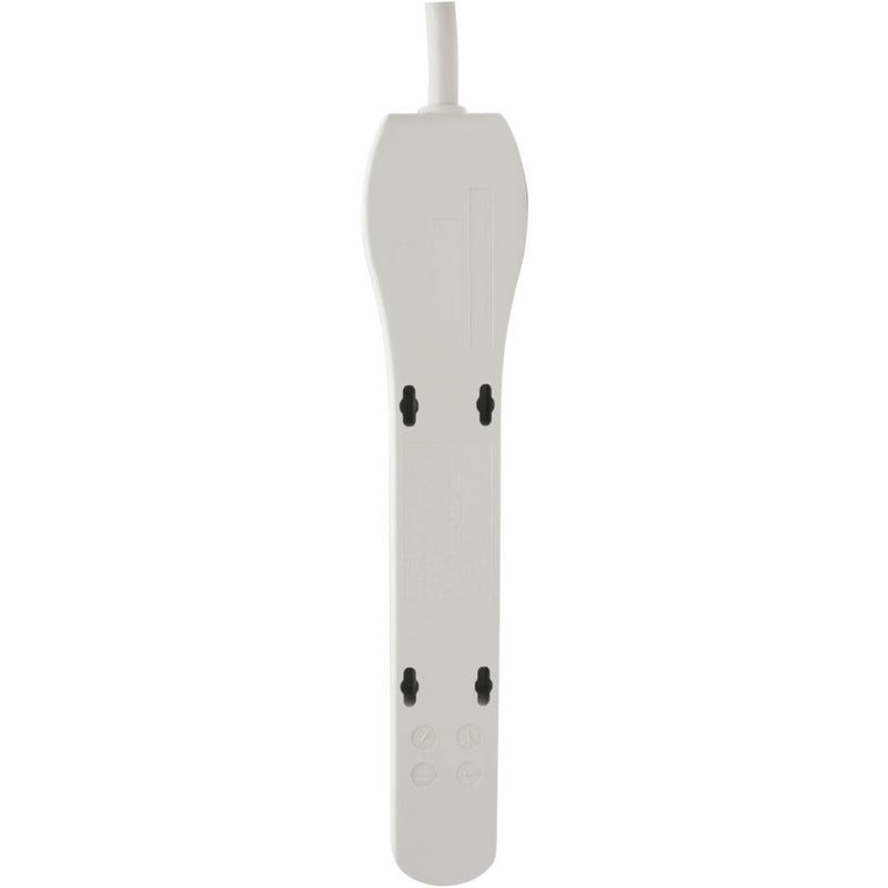 Back view of TLP602 surge protector showing keyhole mounting slots