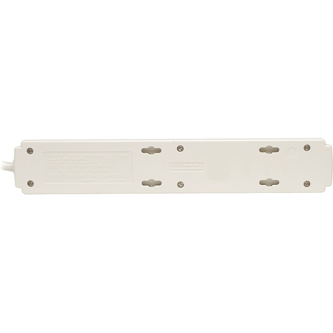 Tripp Lite TLP604TEL AC/Phone Line Surge Suppressor, 6-Outlets, 4 Ft, Lt. Gray