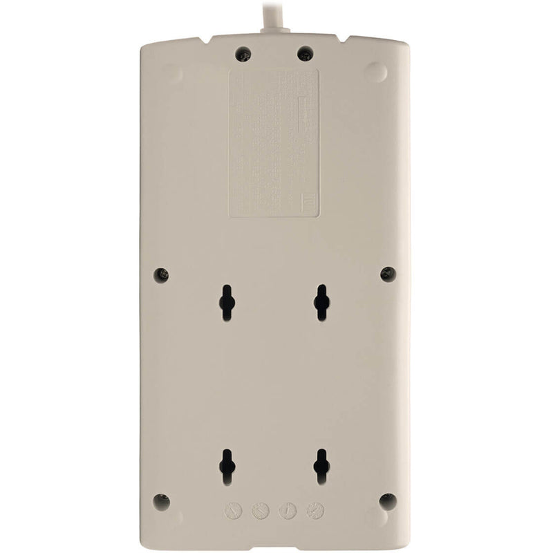 Back view of TLP808TEL surge protector showing mounting holes and housing construction