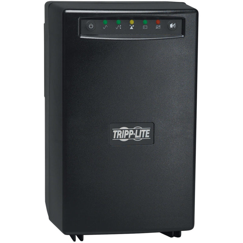 Front view of Tripp Lite SMART1500 UPS showing LED status panel with multiple indicator lights