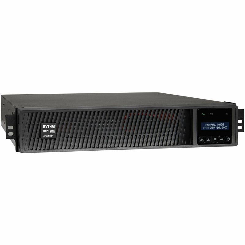 Side angle view of Tripp Lite SMART2200RMXL2U UPS showing 2U rack mount design