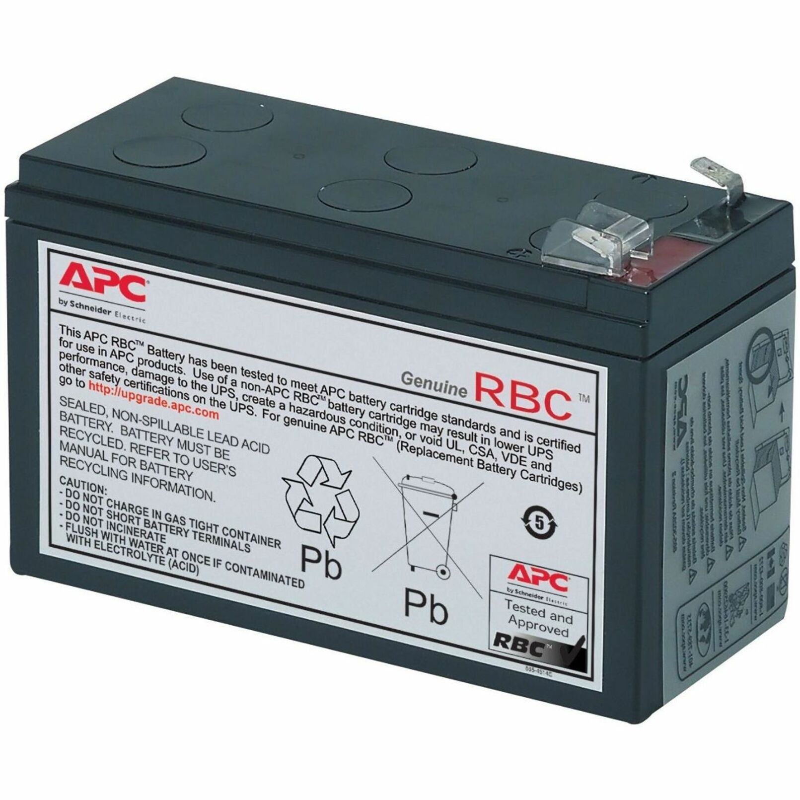 APC Recambio de batería RBC2 Cartucho de Batería #2 Garantía de 2 Años Capacidad de 7 Amperios-hora