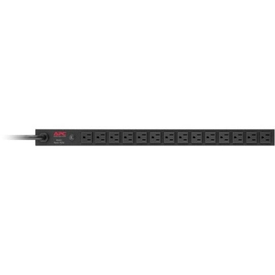 Top-down view of APC AP9551 PDU showing outlet layout and spacing