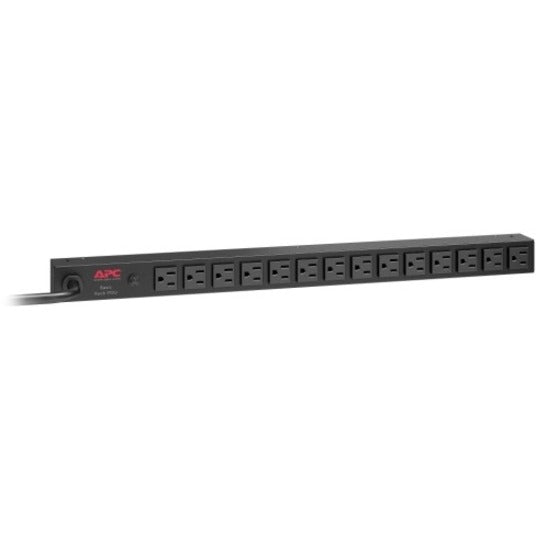 Angled view of APC AP9551 PDU showing outlet accessibility and form factor