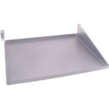 Liebert RS500 gray metal flush-mount shelf with mounting brackets for 19-inch telecom racks