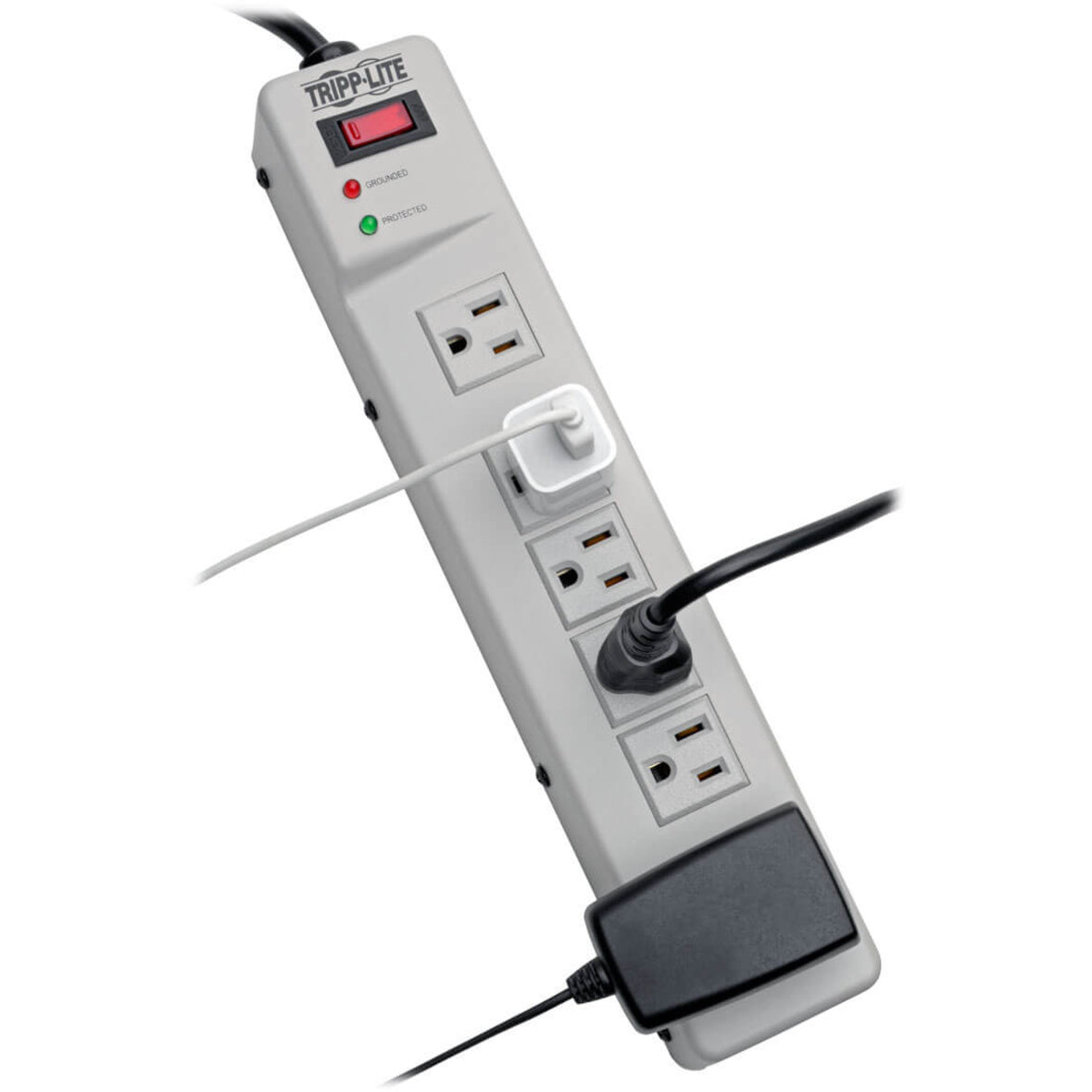 Tripp Lite TLM626 Protect It! Metal Surge 6-outlet Power Strip, 6ft Cord, 1208 Joules