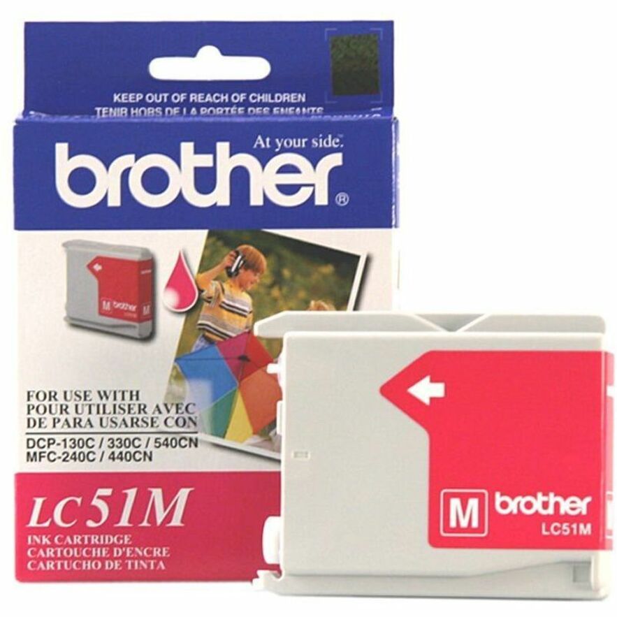 Brother LC51M Original Magenta Ink Cartridge, Innobella Technology for Enhanced Colors, 400 Page Yield, Compatible with DCP/MFC/IntelliFax Series - LC51M (90 Day Warranty)