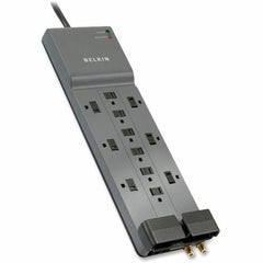 Belkin SurgeMaster Professional 12-Outlet Surge Protector, 3940 Joules, Phone & Coax Protection, 8ft Cord, High-End AV Compatible, Gray - BE11223008 (Lifetime Warranty)