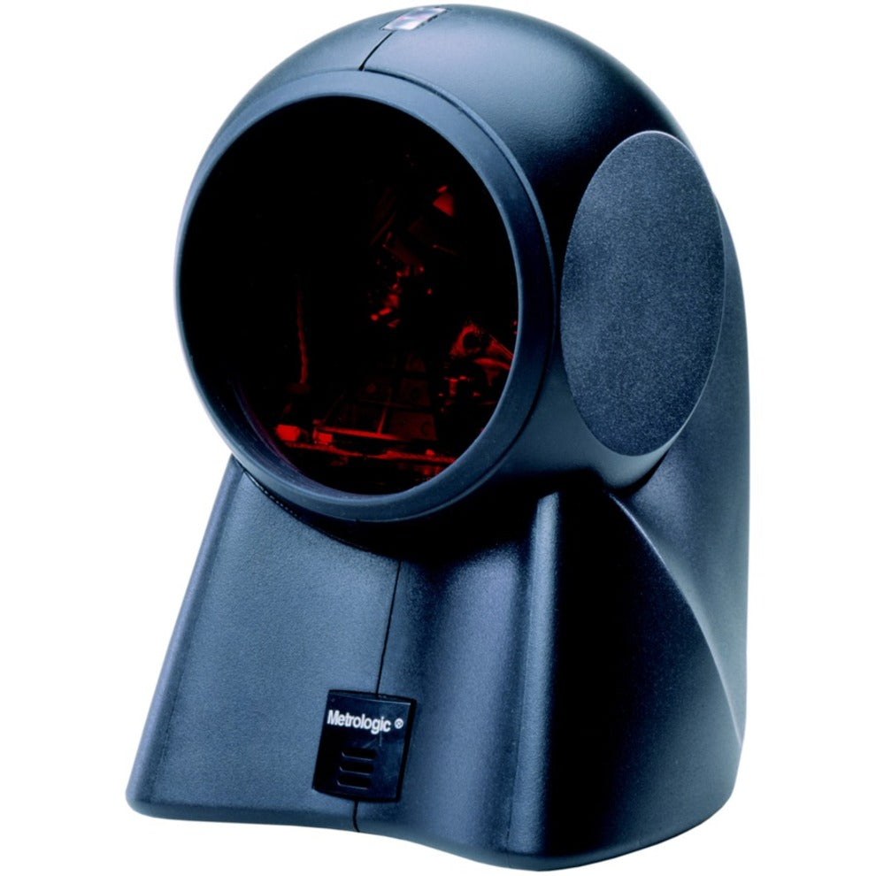 Three-quarter view of Honeywell Orbit MS7120 barcode scanner highlighting durable construction and design-alternate-image3