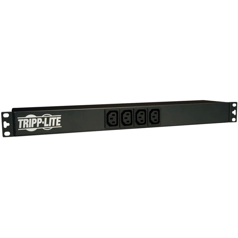 Front view of Tripp Lite PDUNV PDU showing 1U rack-mount design with multiple power outlets