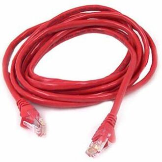 7-foot red Cat.6 network cable with snagless RJ-45 connectors on both ends