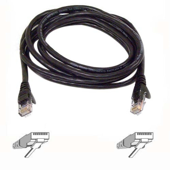 Belkin Cat 6 UTP network patch cable with snagless RJ-45 connectors and connector diagram