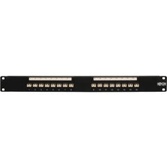 Tripp Lite 16-Port LC/LC Duplex Fiber Optic Network Patch Panel, Rack-mountable 1U 19" Cabinet Management, N490-016-LCLC (Lifetime Warranty)